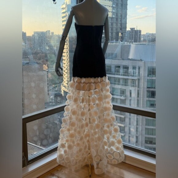 🆕 BRONX & BANCO 🧿 NWOT Harper Strapless Beige and Black Gown, Sz L US 8 - Picture 11 of 14